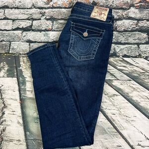 True Religion Women's‎ Jennie Curvy Super Skinny Stretch Denim Jeans Size 26x29